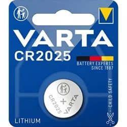 Pilas de Botón Litio Varta CR2025 (1 Unidad)