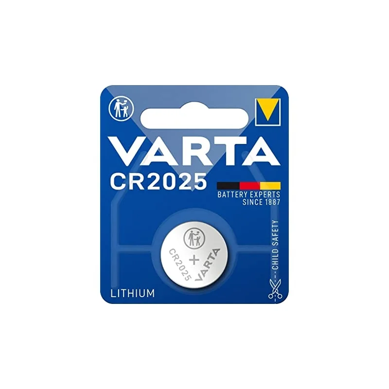 Pilas de Botón Litio Varta CR2025 (1 Unidad)