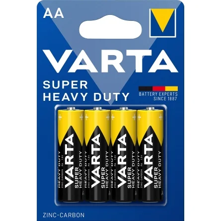 Batterie Zinco-Carbone Varta AA Super Heavy Duty (4 Unità)