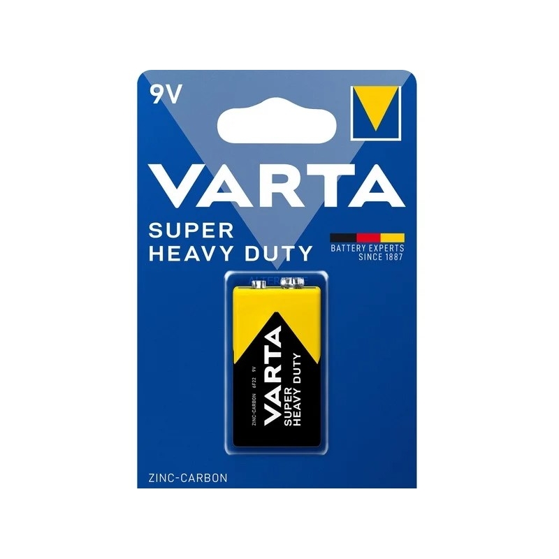 Pilas VARTA Super Heavy Duty 9V Blíster 1 unidad