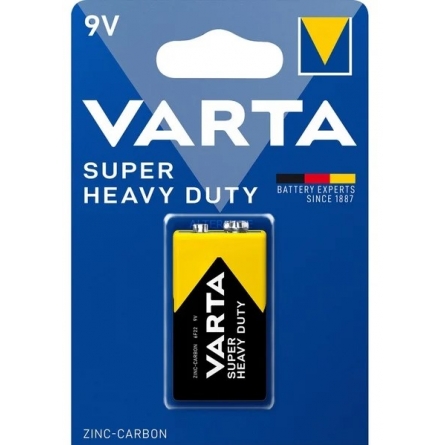 Pilas Zinc-Carbono Varta 9V Super Heavy Duty (1 Unidad)
