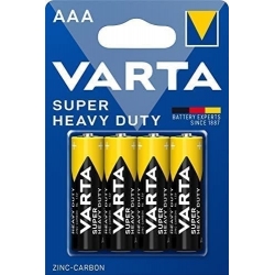 Batterie Zinco-Carbone Varta AAA Super Heavy Duty (4 Unità)