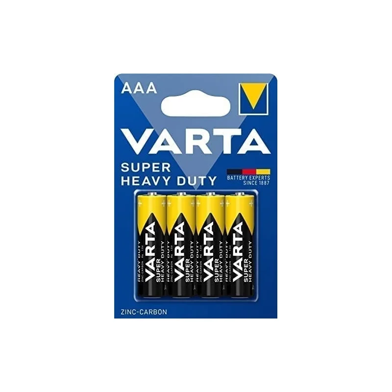 Varta AAA Zink-Kohlenstoff Batterien Super Heavy Duty (4 Stück)