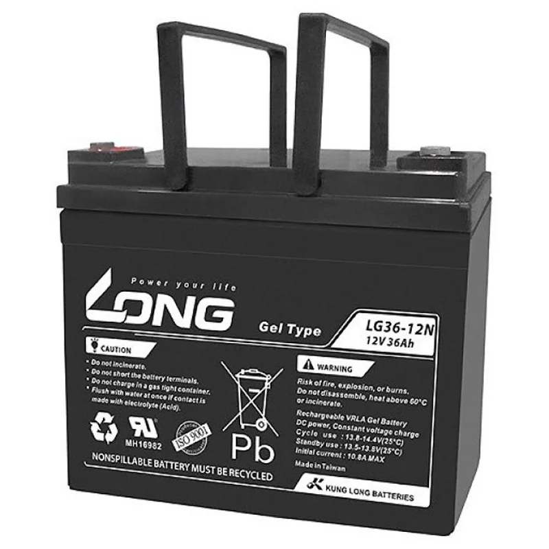 Batería de Plomo-Ácido GEL 12V 36Ah LONG LG36-12N