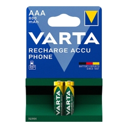 Batterie ricaricabili Varta AAA 800mah Blister da 2
