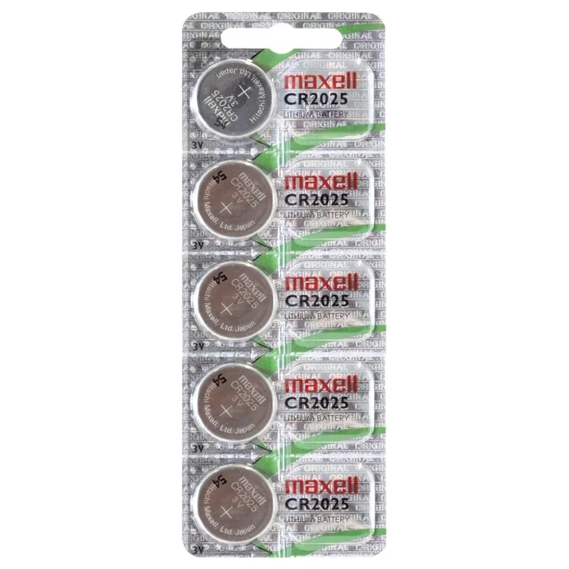 Maxell CR2025 Lithium-Knopfzellen (5 Stück)
