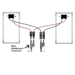 Conector MC4 Multicontacto 2 a 1