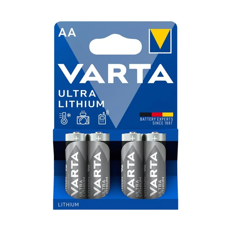Batterie al Litio Varta AA Ultra Lithium (4 Unità)