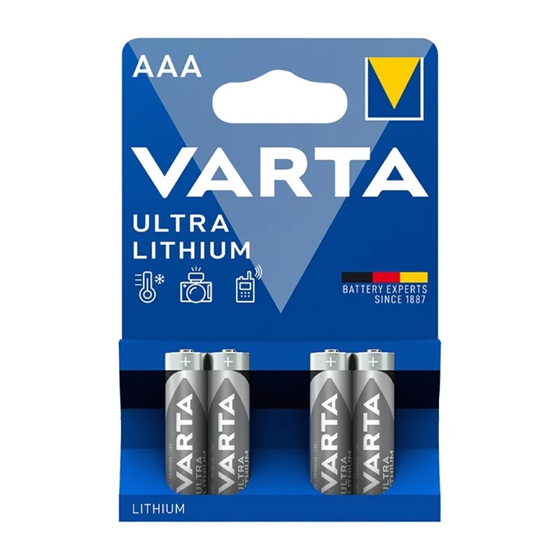 Batterie al Litio Varta AAA Ultra Lithium (4 Unità)