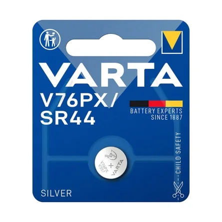 Batterie a Bottone Ossido d'Argento Varta V76PX SR44 (1 Unità)