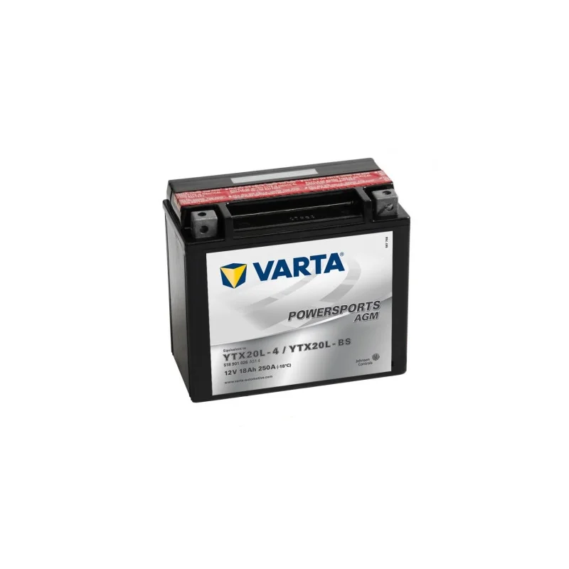 Varta TX20L-4 YTX20L-BS 18Ah Powersports AGM