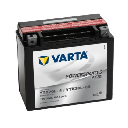 Varta TX20L-4 YTX20L-BS 18Ah Powersports AGM