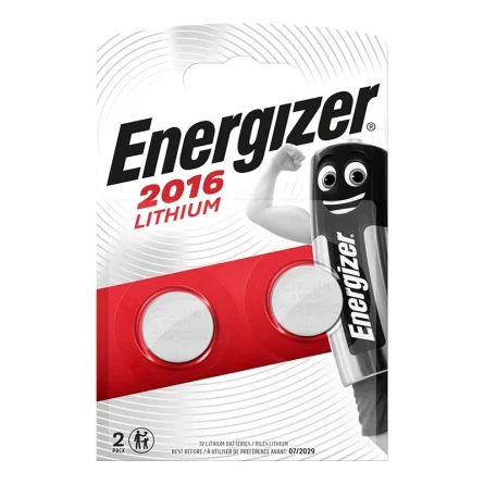 Pilas de Botón Litio Energizer 2016 Lithium (2 Unidades)