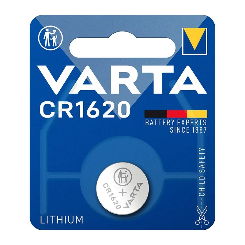 Batterie a Bottone al Litio Varta CR1620 (1 Unità)