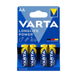 Batterie Akaline Varta AA Longlife Power (4 Unità)