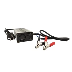 Cargador de 10A para Batería de 12V de Litio con Pinzas de Cocodrilo