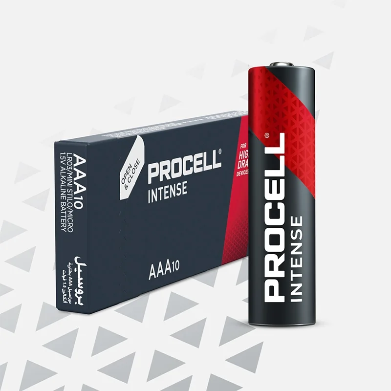 Batterie Alcaline Procell AAA Intense (10 Unità)