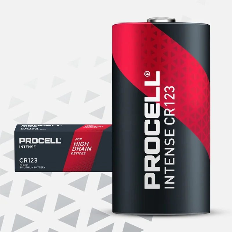 Batterie al litio Procell CR123 Intense (10 Unità)