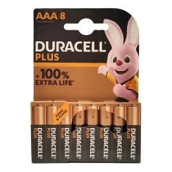 Batterie Alcaline Duracell AAA LR03 MN2400 Plus Power (8 Unità)