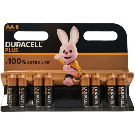 Batterie Alcaline Duracell AA LR6 MN1500 Plus Power (8 Unità)