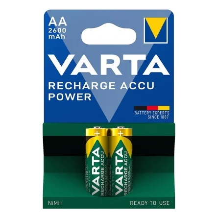 Batterie ricaricabili AA Varta 2600mah blister da 2 unità