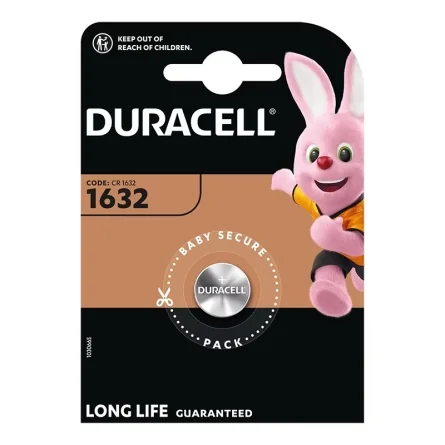 Batterie a Bottone al Litio Duracell CR1632 (1 Unità)