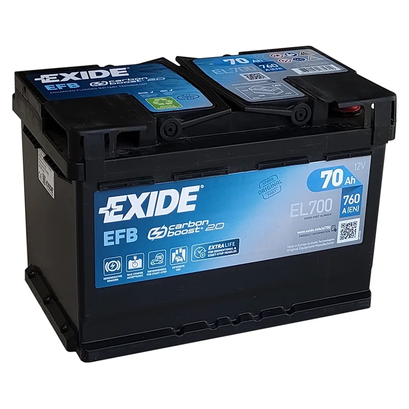 Batería Exide Start Stop EFB EL700 70Ah