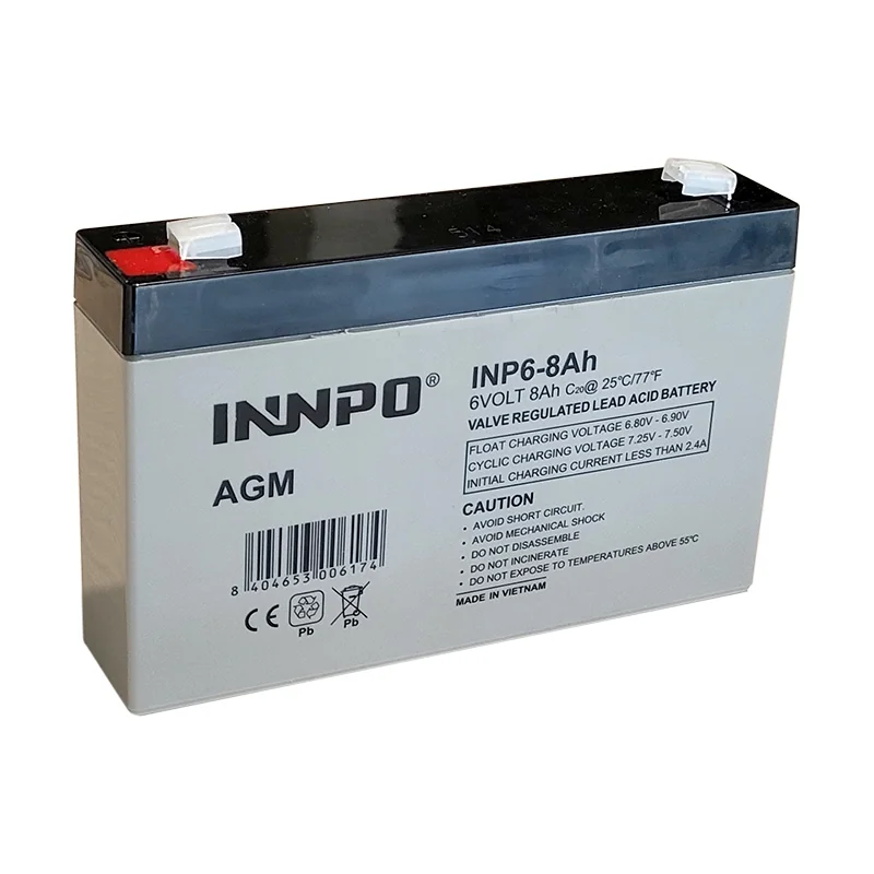 Blei-Säure AGM Batterie 6V 8Ah
