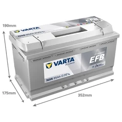 Batteria Varta 95Ah Start Stop EFB N95