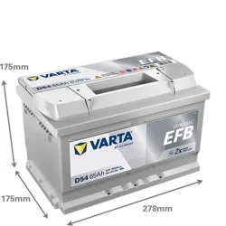 Neue batterie Varta D54 Start Stop EFB 65Ah