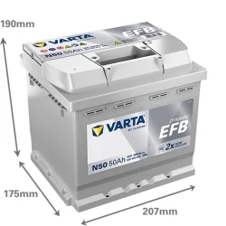 Nueva batería Varta N50 Start Stop EFB 50Ah