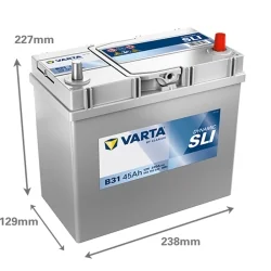 Nuova batteria Varta B31 SLI 45Ah