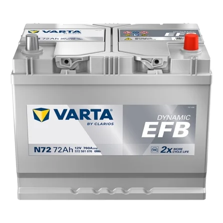 Batterie Varta N72 Start Stop EFB 72Ah