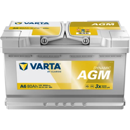 Varta A6 Start Stop AGM 80Ah Varta A6 Start Stop AGM 80Ah
