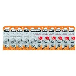 Pilas audifono Rayovac 13 (Pack 60 pilas)