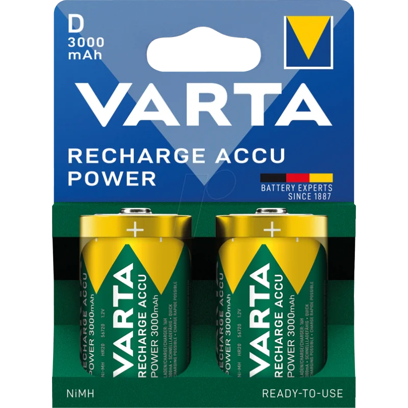 Batterie ricaricabili Varta D 3000 mAh