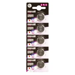 Pilas de Botón Litio Maxell CR2025 (5 Unidades)