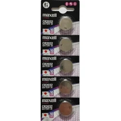 Batterie a Bottone al Litio Maxell CR2032 (5 Unità)