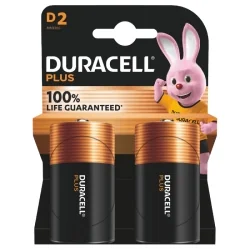 Pilas Alcalinas Duracell D LR20 MN1300 Plus Power (2 Unidades)