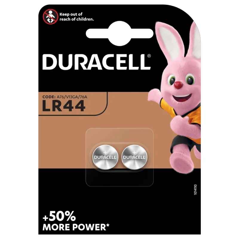 Batterie a Bottone Alcaline Duracell LR44 (2 Unità)