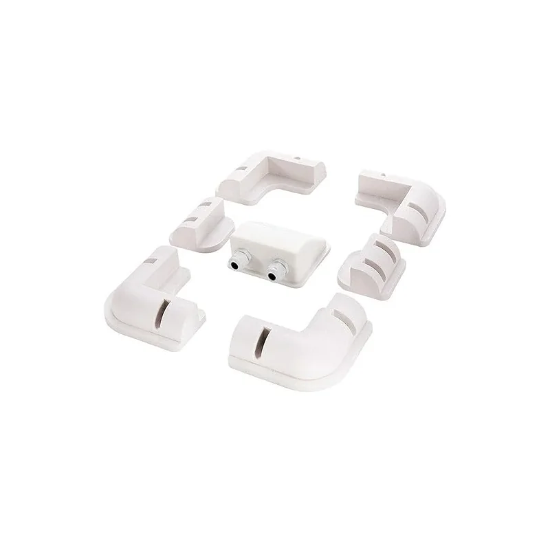 Kit ABS per pannello solare con supporti angolari e passacavi