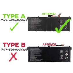 Batteria per portatile ACER ASPIRE A315-51 AP16M5J