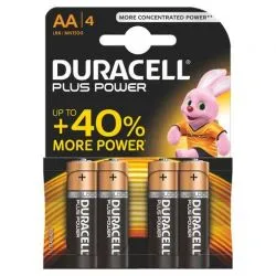 Batterie Alcaline Duracell AA LR6 MN1500 Plus Power (4 Unità)
