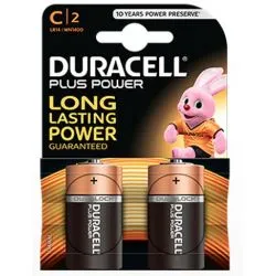 Batterie Alcaline Duracell C LR14 MN1400 Plus Power (2 Unità)