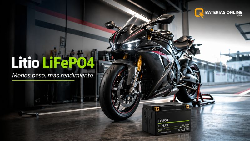 Batería de litio LiFePO4 para moto deportiva