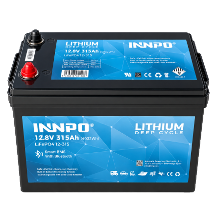 INNPO LiFePO4-Batterie 12,8 V 315 Ah mit Bluetooth